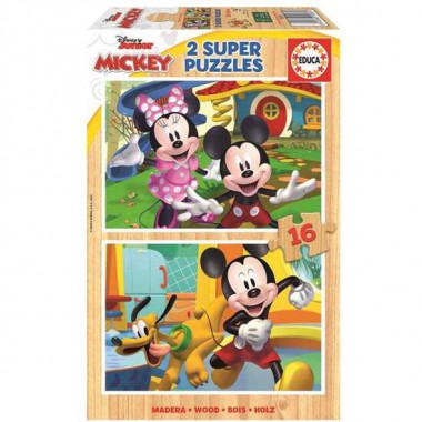 PUZZLE MICKEY Y MINNIE 2X16