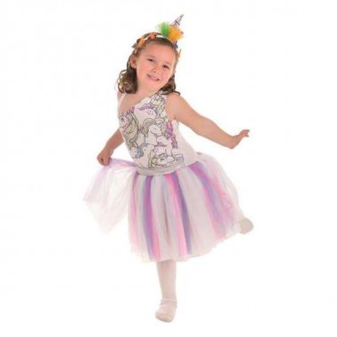 DISFRAZ BEBE VESTIDO UNICORNIO TALLA 1-2 AÑOS