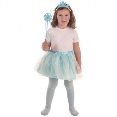 DISFRAZ INFANTIL PRINCESA HIELO AZUL SET 3-6 AÑOS