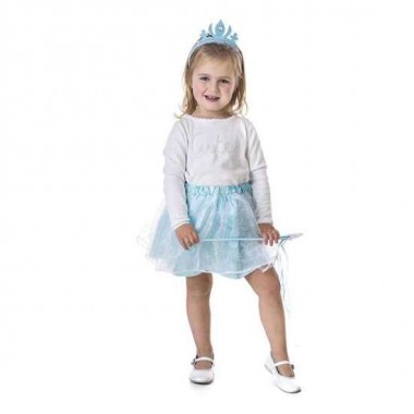 DISFRAZ INFANTIL PRINCESA HIELO AZUL SET 3-6 AÑOS