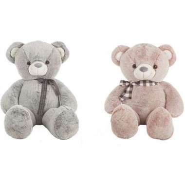 PELUCHE OSO SUAVI 2 COLORES GRIS Y ROSA 145 CM