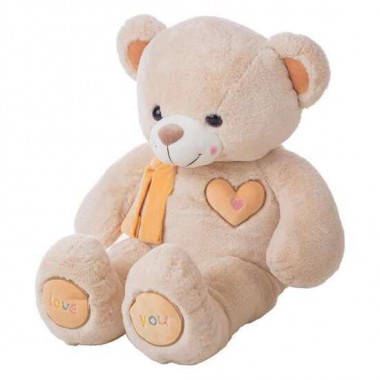 PELUCHE OSO VALENTIN BEIG 75 CM