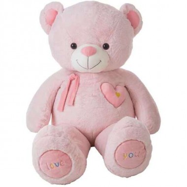 PELUCHE OSO VALENTIN ROSA140 CM