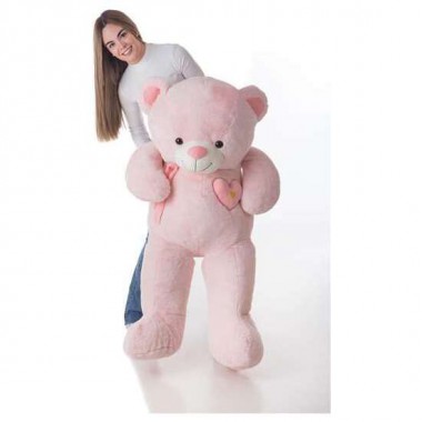 PELUCHE OSO VALENTIN ROSA140 CM