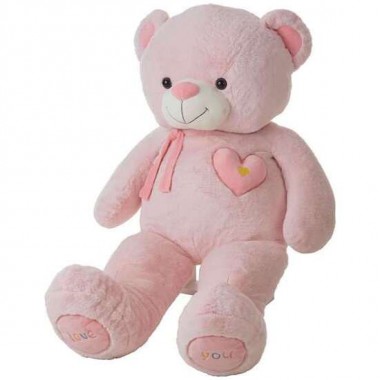 PELUCHE OSO VALENTIN ROSA 100 CM