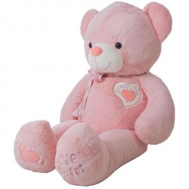 PELUCHE OSO ANGELITO 100 CM 4 COL- ROSA, ROSA MAQUILLAJE, AZUL, BEIG