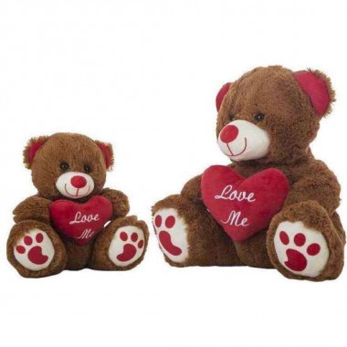 PELUCHE OSO AMOUR CORAZÓN 28 CM