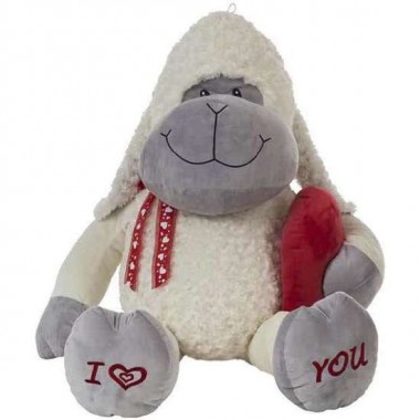 PELUCHE OVEJA AMOUR CON CORAZÓN 38 CM