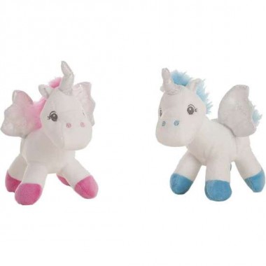 UNICORNIO 20 CM 2 COL. ROSA/AZUL