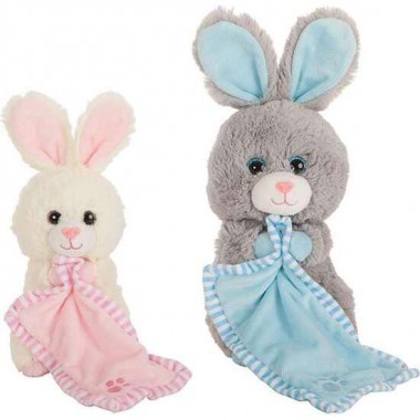 CONEJITA ROSA Y PERRITO AZUL 30 CM DOU-DOU