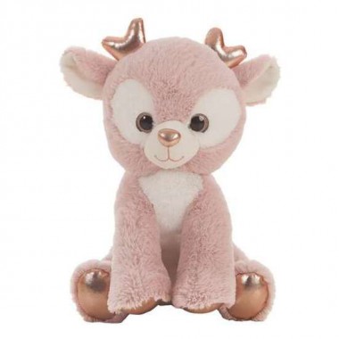 PELUCHE RENO ROSA 28 CM