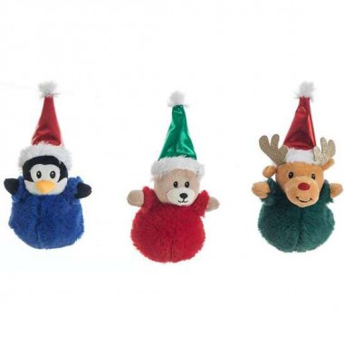 PELUCHES BOLA PLASTICO X´MAS 14CM 6 SURTIDOS - MODELOS SURTIDOS