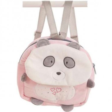 MOCHILA ROSA PANDA 26X22 CM