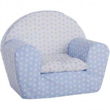 SILLON AZUL ESTRELLAS CON COJIN 44X34X53 CM