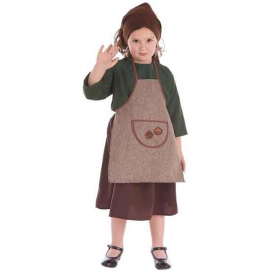 DISFRAZ INFANTIL CASTAÑERA OTOÑO VESTIDO LUX T-1 (3-5 AÑOS)