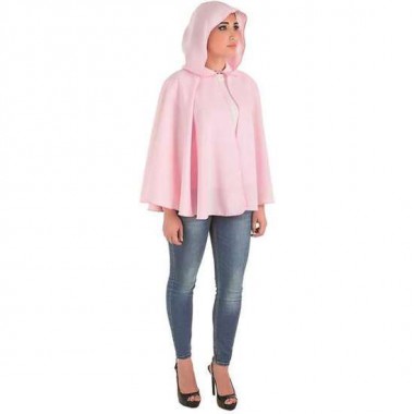 DISFRAZ ADULTO CAPA ROSA CORTA TALLA M/L