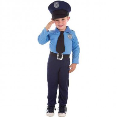 DISFRAZ INFANTIL POLICIA MÚSCULOS T-S 3-6 AÑOS