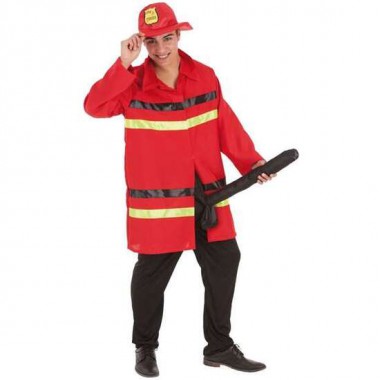 DISFRAZ ADULTO BOMBERO MANGUERA TALLA M/L