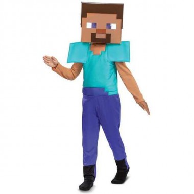 DISFRAZ MINECRAFT STEVE LUJO TALLA 4-6 AÑOS