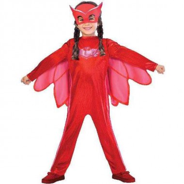 DISFRAZ PJ MASKS OWLETTE ROJA TALLA 7-8 AÑOS