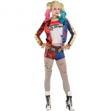 DISFRAZ ADULTO W.B. HARLEY QUINN ESCUADRON SUICIDA TALLA XL 42/44