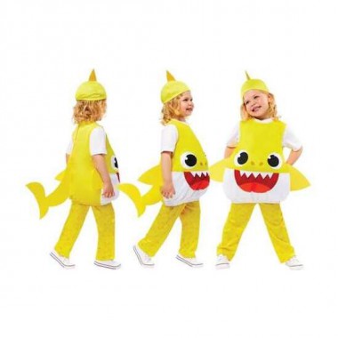 DISFRAZ BEBE BABY SHARK AMARILLO TALLA 2-3 AÑOS