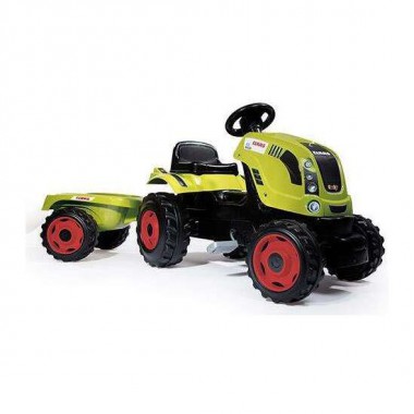 TRACTOR CLAAS FARMER XL + REMOLQUE A PEDALES ASIENTO REGULABLE 142X54X44CM