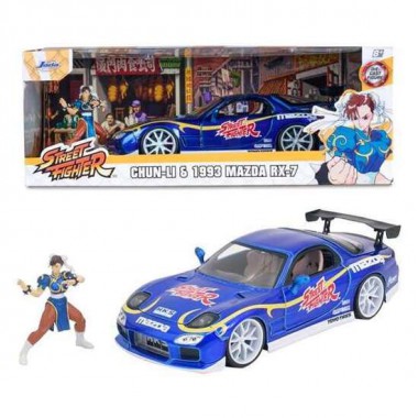 COCHE STREET FIGHTER II CHUN-LI 1993 MAZDA RX-7 ESCALA 1:24. INCLUYE FIGURA