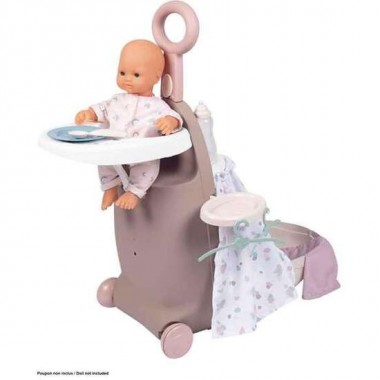 TROLLEY BABY NURSE 3 EN 1 MALETA,TRONA Y CUNA PARA MUÑECAS DE HASTA 42 CM NO INCLUIDA  CON 6 ACCESORIOS. 62X25,5X25,5 CM