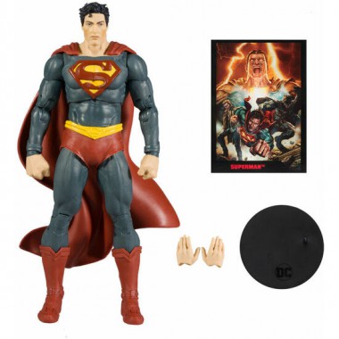 FIGURA SUPERMAN + COMIC BLACK ADAM DC COMICS 17CM