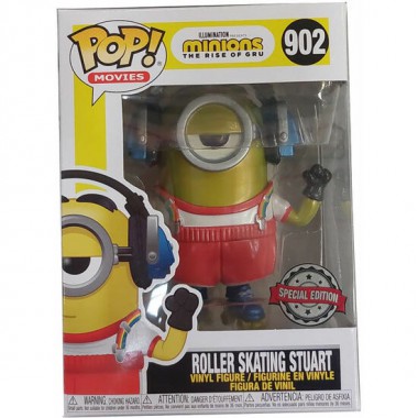 SET FIGURA POP & TEE MINIONS ROLLER SKATING STUART METALLIC EXCLUSIVE