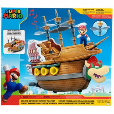 PLAYSET DELUXE AERONAVE BOWSER SUPER MARIO NINTENDO