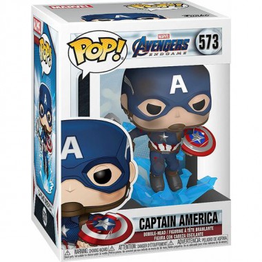 FIGURA POP MARVEL VENGADORES ENDGAME CAPITAN AMERICA WITH BROKEN SHIELD & MJOLNIR