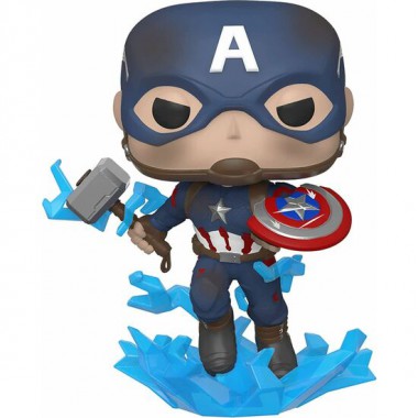 FIGURA POP MARVEL VENGADORES ENDGAME CAPITAN AMERICA WITH BROKEN SHIELD & MJOLNIR