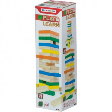 TORRE BLOCS MADERA 58PZAS HABILIDAD 28CM